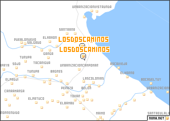 map of Los Dos Caminos