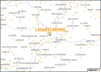 map of Los Dos Caminos