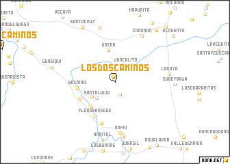 map of Los Dos Caminos