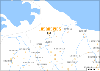 map of Los Dos Ríos