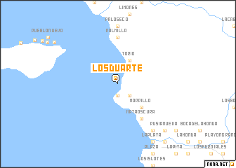 map of Los Duarte