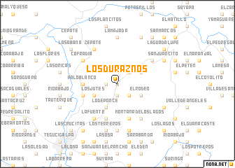 map of Los Duraznos