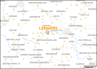 map of Los Duros