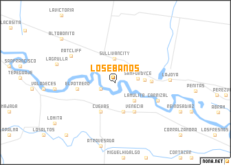 map of Los Ebanos