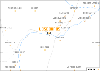 map of Los Ébanos