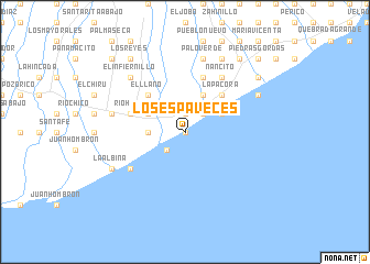 map of Los Espaveces