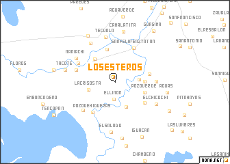 map of Los Esteros