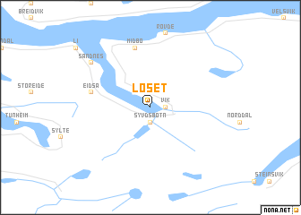 map of Løset