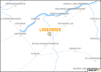 map of Los Evanes