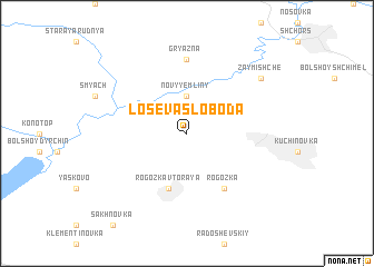 map of Loseva Sloboda