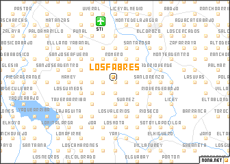 map of Los Fabres