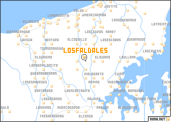 map of Los Faldales