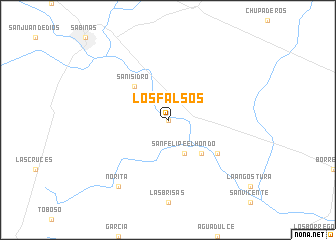 map of Los Falsos