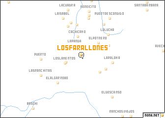map of Los Farallones