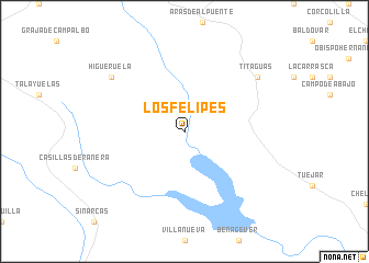 map of Los Felipes