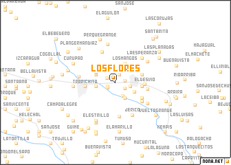 map of Los Flores