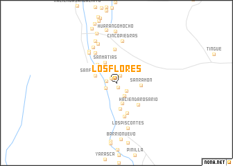 map of Los Flores