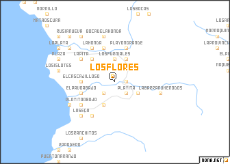 map of Los Flores