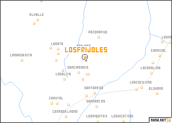 map of Los Frijoles