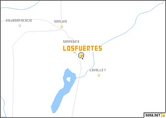 map of Los Fuertes