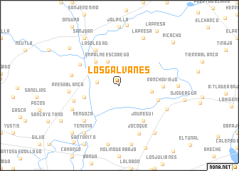 map of Los Galvanes