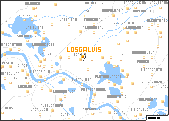 map of Los Galvis