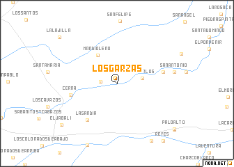 map of Los Garzas