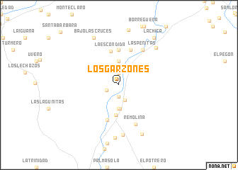 map of Los Garzones