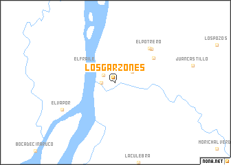 map of Los Garzones