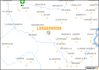 map of Los Geranios