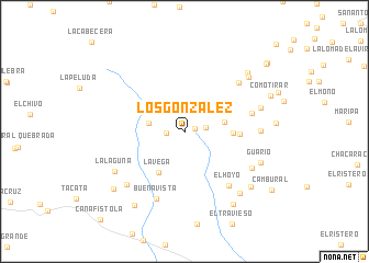 map of Los Gonzalez