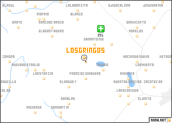 map of Los Gringos