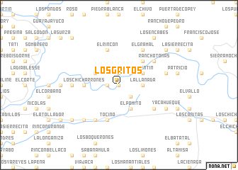 map of Los Gritos