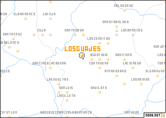 map of Los Guajes