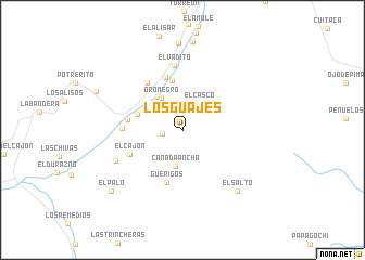 map of Los Guajes