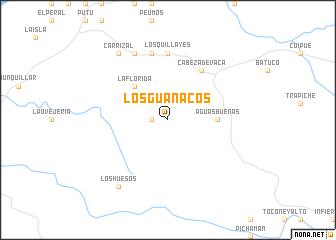 map of Los Guanacos