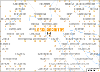 map of Los Guananitos