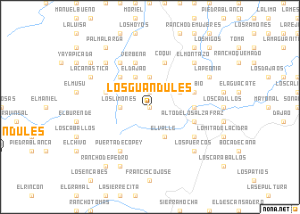 map of Los Guandules