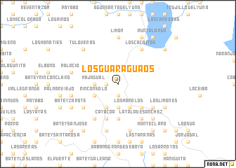 map of Los Guaraguaos