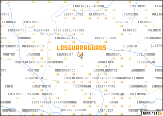 map of Los Guaraguaos