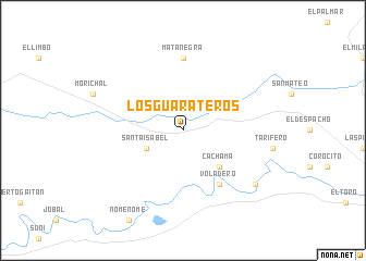 map of Los Guarateros