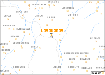 map of Los Guaros