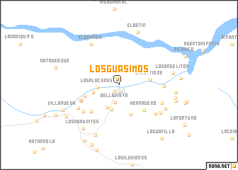 map of Los Guásimos