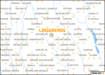 map of Los Guásimos