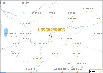 map of Los Guayabos