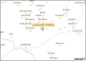 map of Los Guayabos