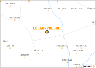 map of Los Guayacones