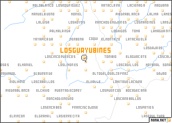 map of Los Guayubines