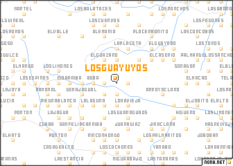 map of Los Guayuyos