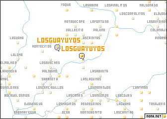 map of Los Guayuyos